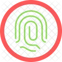 Fingerprint Security Biometric Access Icon