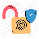 Biometric Lock Biometric Security Authentication Icône