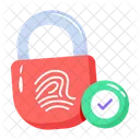 Biometric Padlock Fingerprint Lock Biometric Security Icône