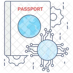 Biometric Passport  Icon