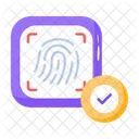Biometric Scan Biometric Verification Biometric Identification Icône