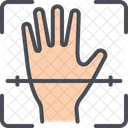 Bio Metric Hand Recognition Icon