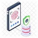 Mobile Fingerprint Biometric Security Biometric Protection Icon