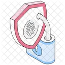 Biometric Security Fingerprint Verification Icon