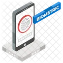 Fingerprint Sensor Finger Authentication Biometric Technology Icon