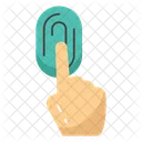 Biometric Verification Identity Authentication Fingerprint Recognition Icon