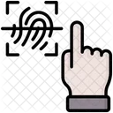 Biometrico Seguridad Huella Dactilar Icono