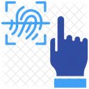 Biometrico Seguridad Huella Dactilar Icono