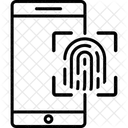 Biometrique Empreinte Digitale Faciale Icône