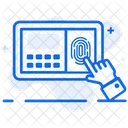 Fingerabdruckscanner Daumenscanner Biometrische Maschine Symbol