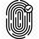 Biometrische Identifikation Fingerabdruck Sicherheit Symbol