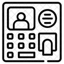 Biometrische Maschine  Symbol