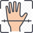 Biometrie Hand Erkennung Symbol