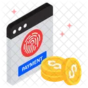 Biometrie Zahlung Fingerabdruck Symbol