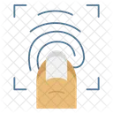 Biometrischer Scan Fingerabdruckscan Gesichtserkennung Symbol