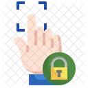 Biometrisches Schloss Schloss Scan Symbol