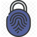 Biometrisches Schloss Biometrisch Fingerschloss Symbol