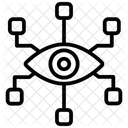 Bionisches Augenliniensymbol Icon