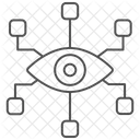 Bionisches Auge Dunnes Symbol Icon