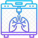 Bioprinting Lungs Laser Printer Icon