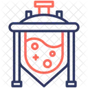 생물반응기 용기 화학물질 아이콘
