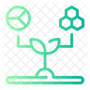 Biotechnology Leaf Molecules Icon