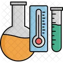 Biotests Mit Kolben Biotechnologie Labortests Symbol