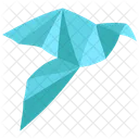 Bird Origami Art Icon