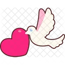 Bird Flying With Heart  Icon