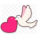 Bird Flying With Heart  Icon