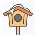 Winter Bird House Icon