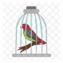 Bird in bird cage  Icon