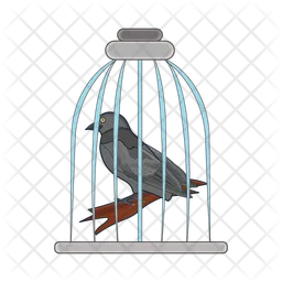 Bird in bird cage  Icon