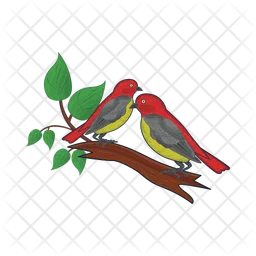 Bird in twigs  Icon