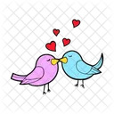 Bird Love Bird Kiss Sticker Icon