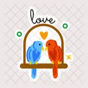 Bird Romance Love Birds Bird Pair Icono