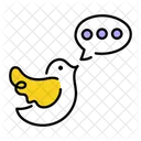 Speech Bubble Bird Talking Chat Bubble Icon