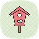 Birdhouse In Garden Icon