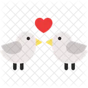 Birds Heart Romance Icon