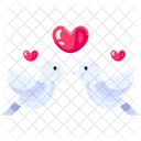 Birds Pigeon Couple Icon