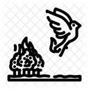 Birds Fire Wildfire Icon