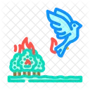 Birds Fire Wildfire Icon