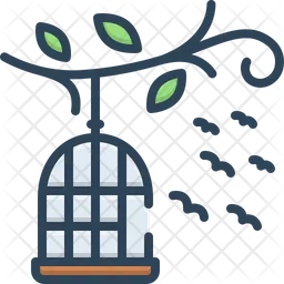 Birds Outside Of Cage  Icon