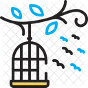 Birds Outside Of Cage  Icon
