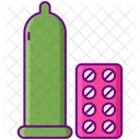 Birth Control Condom Tablets Icon