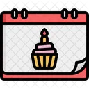 Birthday Cupcake Party Icon