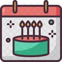 Birthday Calendar Party Icon