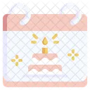 Birthday Cake Schedule Time Icon