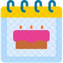 Birthday Calendar Cake Icon