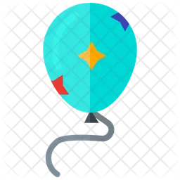 Birthday Balloon  Flat Icon  Icon